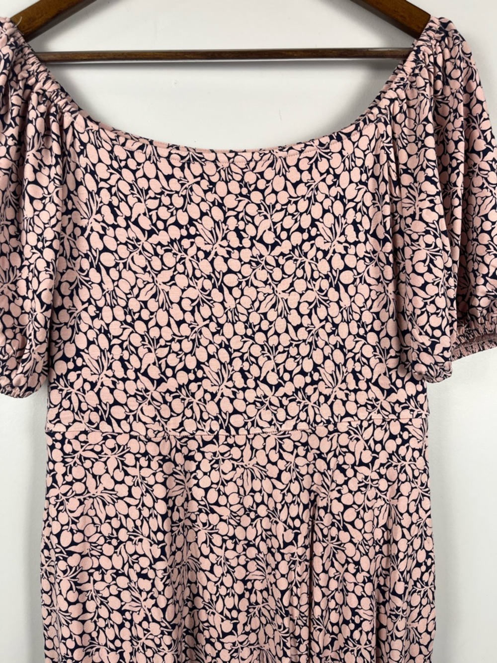 Boden square neck jersey maxi dress in pink blue size 6 - Picture 5 of 11